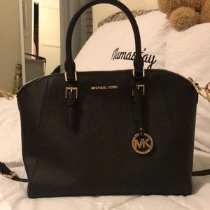 Michael Kors large Ciara leather Top Zip Satchel